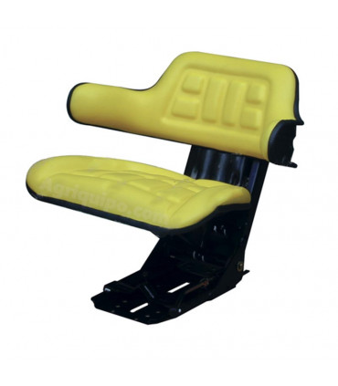 Asiento Suspensión Mecánica Piel Sintética Amarillo Para Tractor John Deere