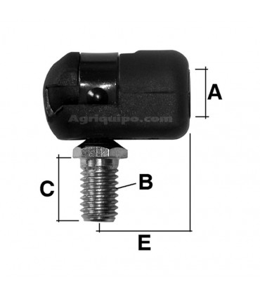 Rótula Plástica Diámetro 6 Amortiguador M6 Para Tractor