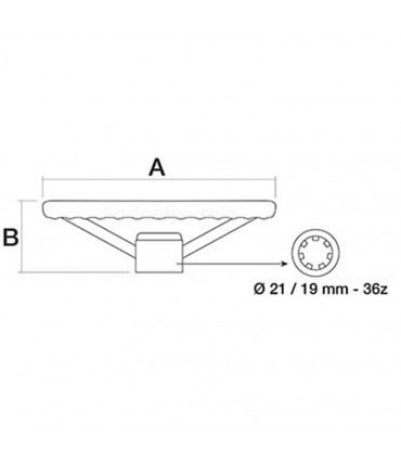 Volante De Dirección Ø 460 MM - Altura 80 MM Para Tractor Ford