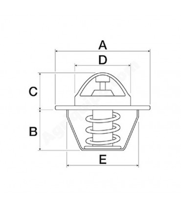 Termostato Ø 54 MM - H 39.9 MM - 82° Para Tractor John Deere