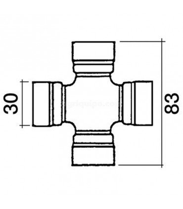 Cruceta 30x83Mm Para Tractor Case-Ih, Deutz, Fendt, John Deere