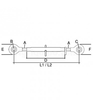 Barra Tercer Punto L 620/880 para tractor