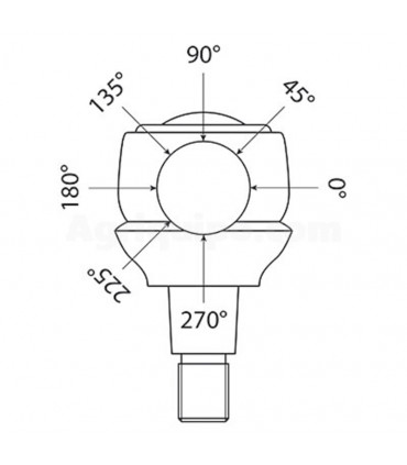 Rótula De Dirección Para Tractor Case-Ih, Fiat, New Holland, Ford