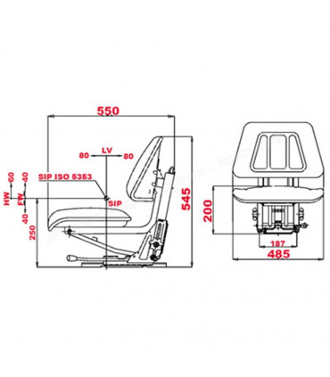 Asiento Con Apoyabrazos Para Tractor