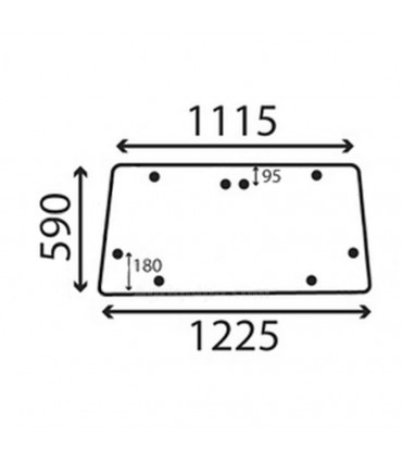 Cristal Trasero Parte Superior Para Tractor Massey Ferguson Serie 300