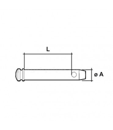 Bulón L 120MM - Ø 19Mm Para Tractor Claas-Harvesting, Fiat, Ford, New Holland