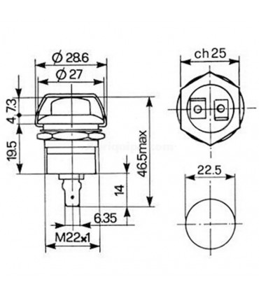 Botón Arranque Para Tractor Case-IH, John Deere, Steyr