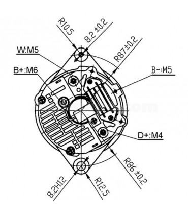 Alternador 14 V-65 A Para Tractor John Deere,Claas/Renault,Landini,Mc Cormick