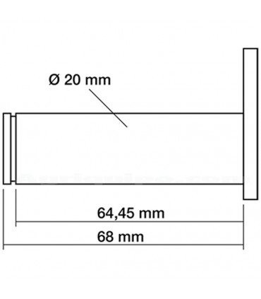 Pasador Del Cilindro De Dirección Interno - Ø 20 Mm - L 68 Mm, Case, Fiat, Ford, New Holland, Steyr