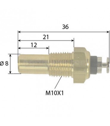 Sensor De Temperatura M10 X 1 - L 36 MM Para Tractor Case, David Brown