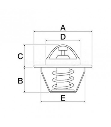 Termostato Ø 54.06 Mm - Alt. 38.46 Mm - 82°C Para Tractor John Deere, Landini