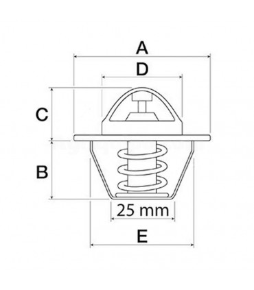 Termostato Con Junta Ø 60 MM - ALT. 57 MM Para Tractor John Deere, Case-Ih, New Holland, Steyr