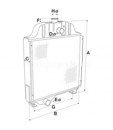 Radiador De Agua Para Tractor Case-Ih