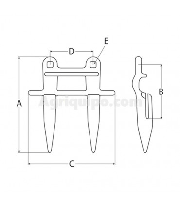 Dedo Doble Para Cosechadora Deutz, John Deere