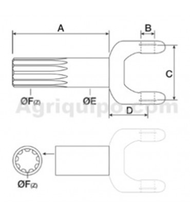 Semi Palier Delantero Para Tractor Case, Fendt