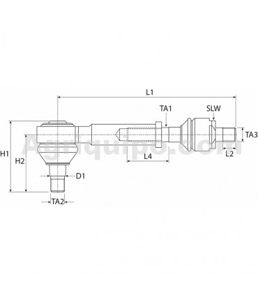 Rótula De Dirección + Rótula Axial Izquierda Para Tractor John Deere