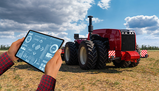 tractor con unidad de control electrónico